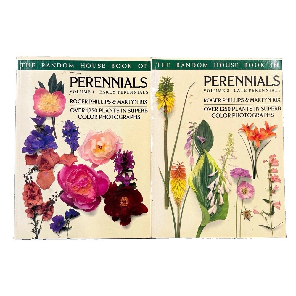 RANDOM HOUSE BOOK OF PERENNIALS 1 2 Early Late Set Gardening Flowers Plant Guide